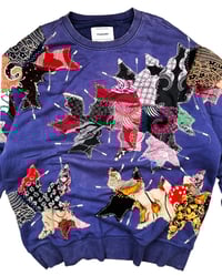Image 6 of 1 of 1 Midnight Batik Riot Patchworks Crewneck XL