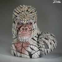 Image 1 of Edge Sculpture "Mountain Gorilla Bust (White)"