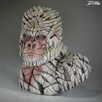 Image 3 of Edge Sculpture "Mountain Gorilla Bust (White)"