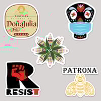Image 3 of Lucha Libre Mask, Mexican Wrestling, Mayan Temple Sticker