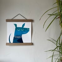 Image 5 of Happy Dog Screenprint - blue options