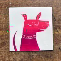 Image 3 of Happy Dog Screenprint - red collection