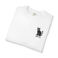 Image 3 of Angry puss cat T-shirt embroidered Unisex Garment-Dyed Tee