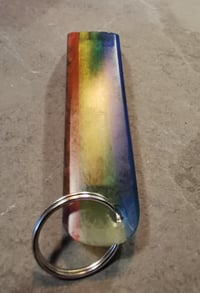 Image 2 of Olive wood and resin key fob