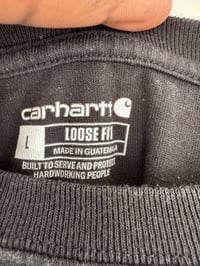 Image 4 of Vintage Carhartt - Black Pocket Logo Long Sleeve T-Shirt (Large)
