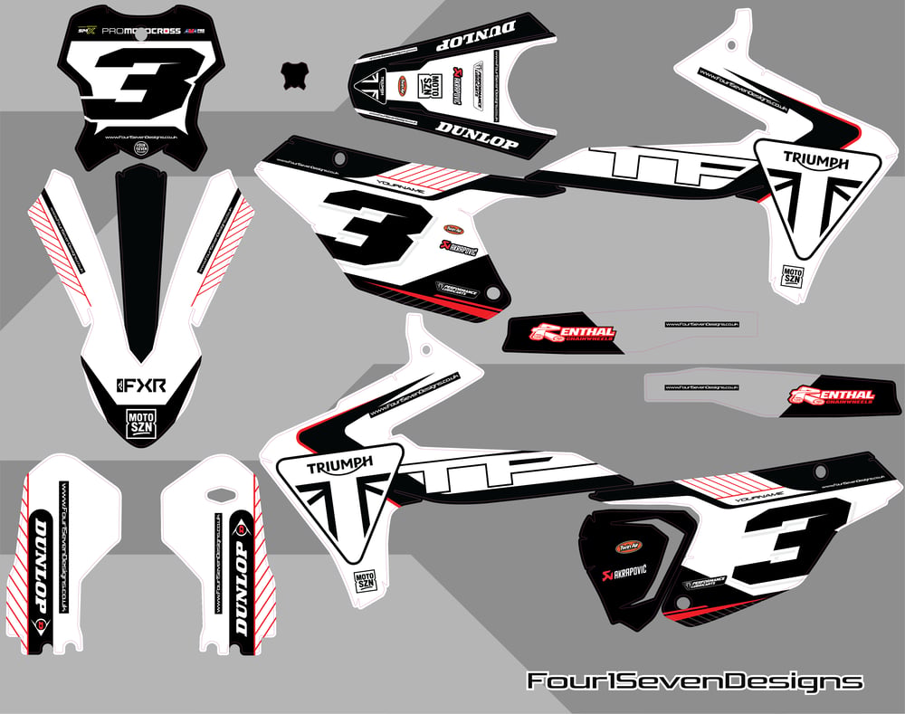 Image of 2026 Factory Triumph White Black Red