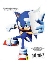 got milk? poster (sonic)
