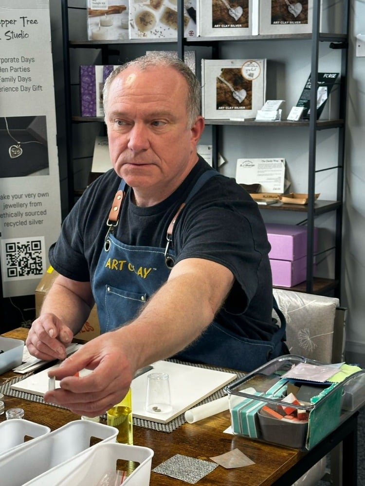 Image of Tiered Heart Pendant Silver Clay Jewellery Making Experience - 3 Hours