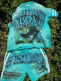 Image 2 of First row  teal diamond set