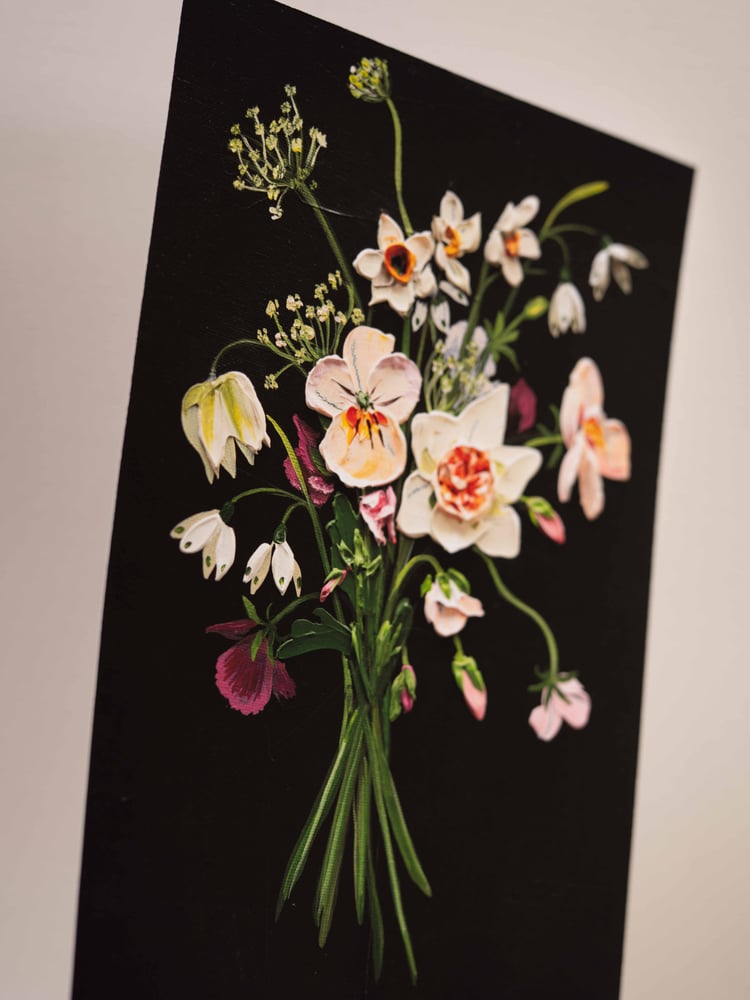 Image of Spring Posy On Black II Giclée Print