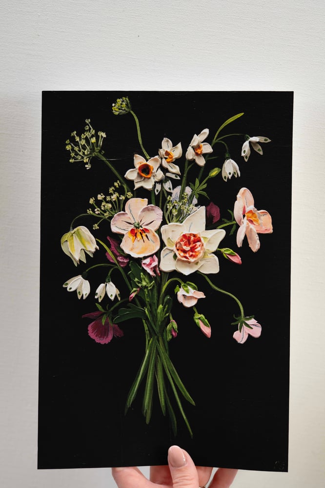 Image of Spring Posy On Black II Giclée Print