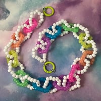 Glow in the Dark Rainbow Kandi Belt Chain Accessory Wallet Chain