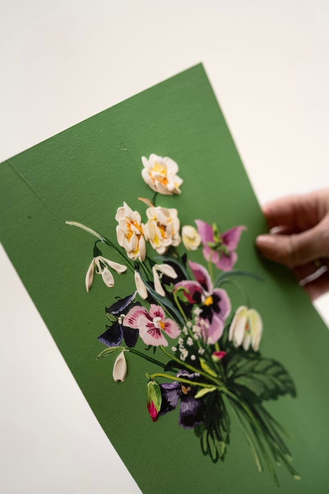 Image of Spring Posy On Green II Giclée Print