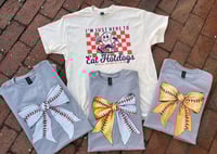 I'm Just Here for the Hotdogs + Sports Bow Tees