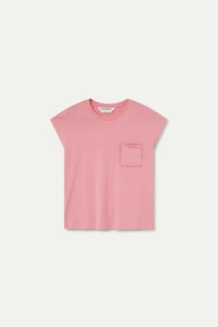 Image 4 of CAMISETA BÁSICA ALGODÓN ROSA