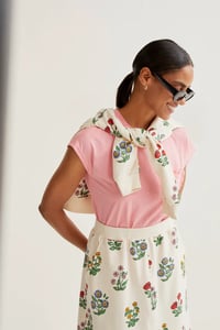 Image 1 of CAMISETA BÁSICA ALGODÓN ROSA
