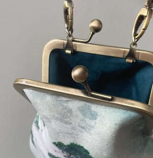Image of Scots pines, crossbody velvet bag - fits phone
