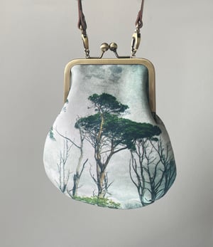 Image of Scots pines, crossbody velvet bag - fits phone