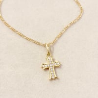 Image 1 of Stone Cross Necklace