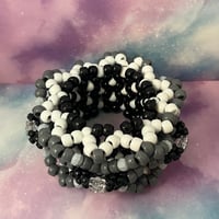 Image 1 of Monochrome Kandi Cuff Bracelet