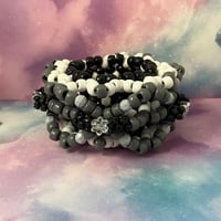 Image 2 of Monochrome Kandi Cuff Bracelet