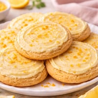 Image 1 of Lemon Cookies with Tangy Lemon Frosting and Fresh Zest