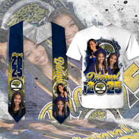 Image 1 of Custom Graduation Shirt and Stole Bundle Deal