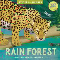 Image 1 of Rainforest - Sticker By Numbers Book
