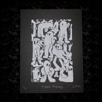 Image 1 of Fresno Frenzy! 6" x 8" Linocut Print (FIRST EDITION)