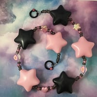 Pink and Black Star Kandi Belt Chain Accessory Wallet Chain