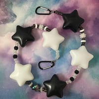 Black and White Star Kandi Belt Chain Accessory Wallet Chain