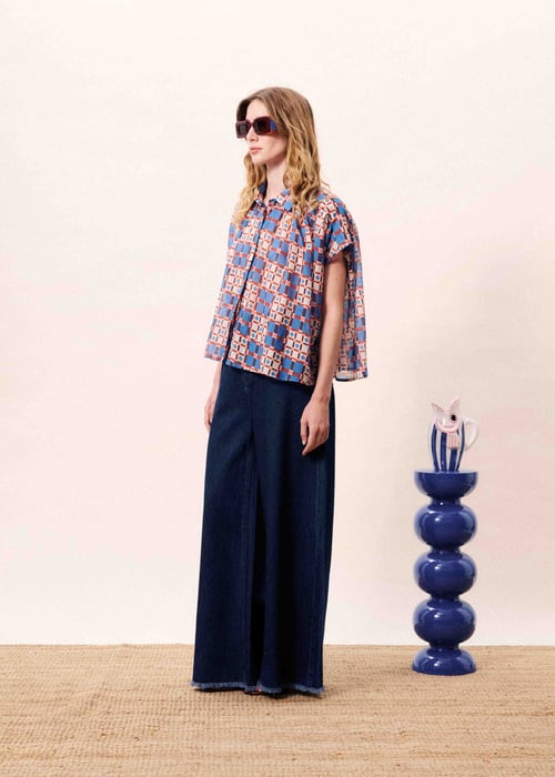 Image of 1-Blusa Azulejos