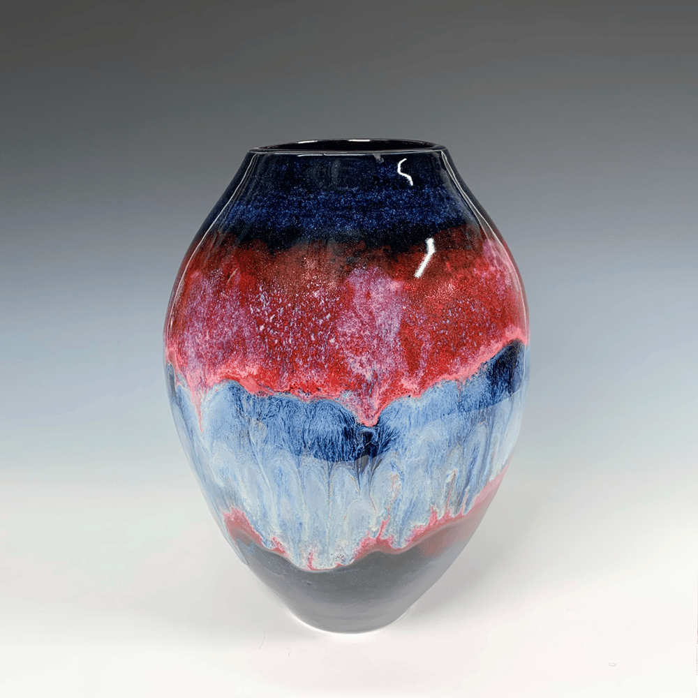 Image of Bouquet Vase with Reactive Glaze
