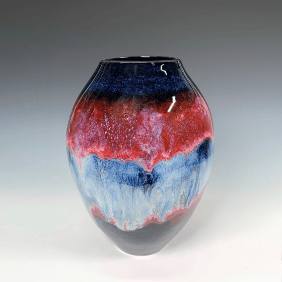 Image of Bouquet Vase with Reactive Glaze