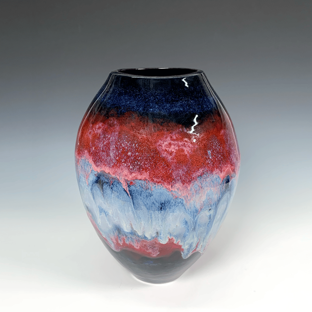 Image of Bouquet Vase with Reactive Glaze