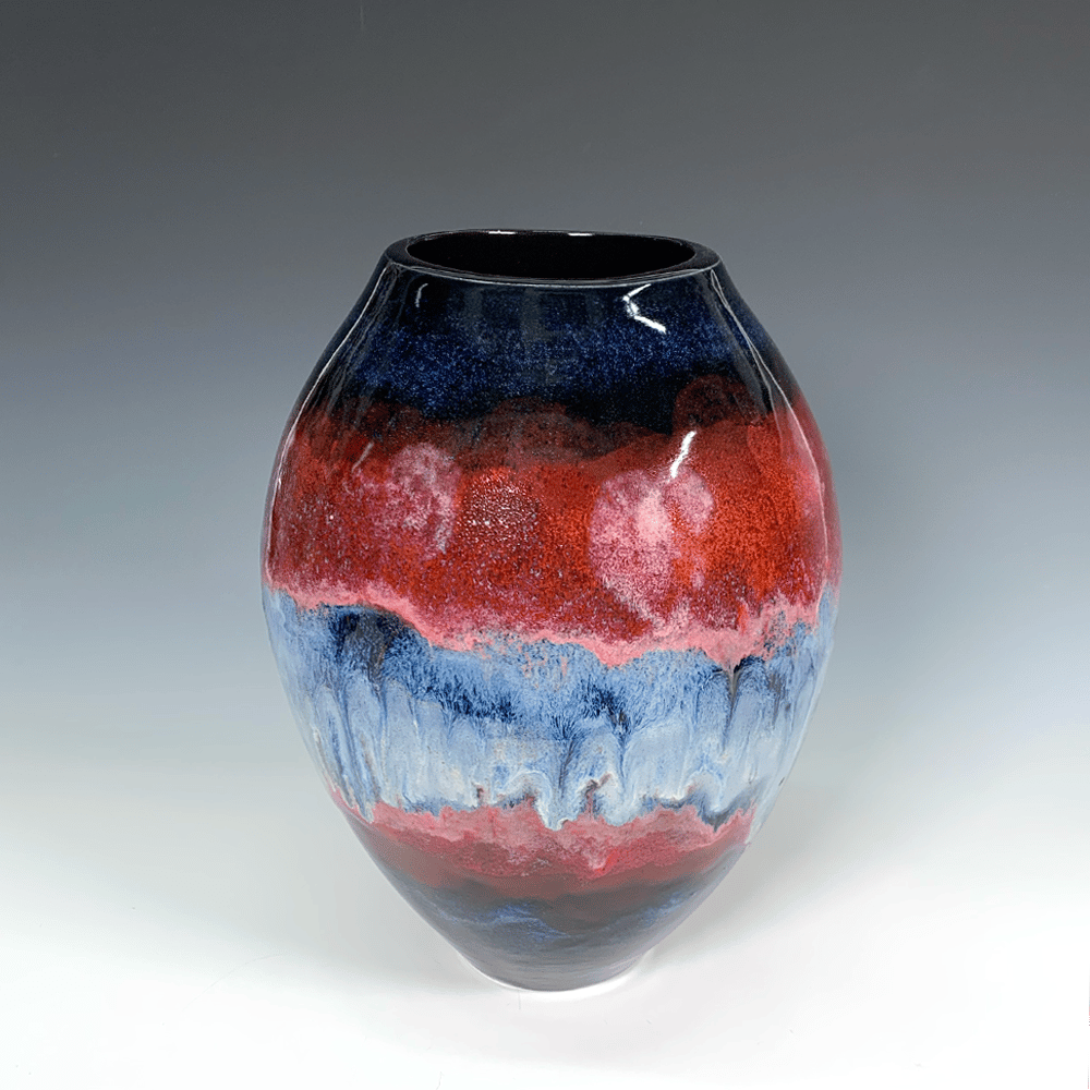 Image of Bouquet Vase with Reactive Glaze
