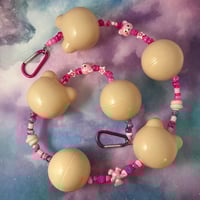 Pink Teddy Bear Head Kandi Belt Chain Accessory Wallet Chain