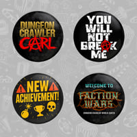 Dungeon Crawler 4-Pack Pinback Buttons