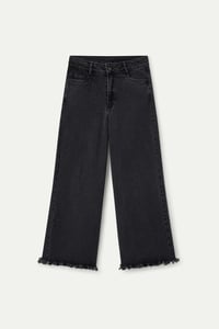 Image 2 of PANTALÓN VAQUERO NEGRO BAJO RAW CUT