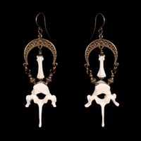 Image 1 of "Helena" Vertebrae Bone Earrings