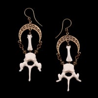 Image 2 of "Helena" Vertebrae Bone Earrings