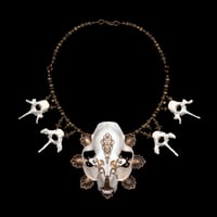 Image 4 of "Leda" Cat Skull and Bone Necklace