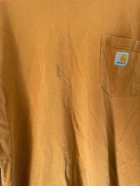 Image 5 of Vintage Carhartt - Orange Pocket Logo Long Sleeve T-Shirt