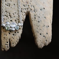 Image 1 of Cluster cloud necklace- moonstone, green amethyst, topaz