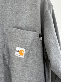 Image 2 of Vintage Carhartt - Grey Heavyweight Pocket Logo Long Sleeve T-Shirt (NFPA 2113 Rated)