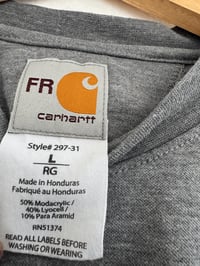 Image 3 of Vintage Carhartt - Grey Heavyweight Pocket Logo Long Sleeve T-Shirt (NFPA 2113 Rated)