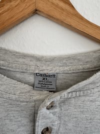 Image 4 of Vintage Carhartt - Grey Henley Long Sleeve T-Shirt