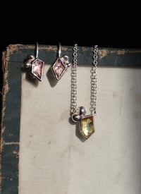 Image 3 of Pastel sapphire drop earrings 