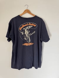 Image 2 of Vintage Carhartt - Navy Blue Steelhead fishing Heavyweight Pocket text T-Shirt