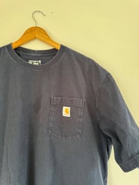 Image 4 of Vintage Carhartt - Navy Blue Heavyweight Pocket Logo T-Shirt